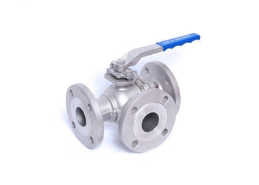 High Performance 3 Way Ball Valve Stainless Steel , PN40 T Port L Port Ball Valve